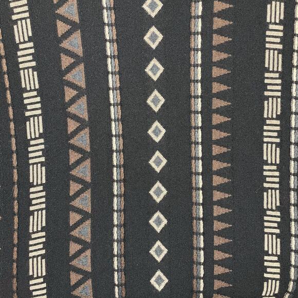 Greg Norman Crewneck Sweater Merino Wool Blend Geometric Black Brown - Size XL - Picture 4 of 9